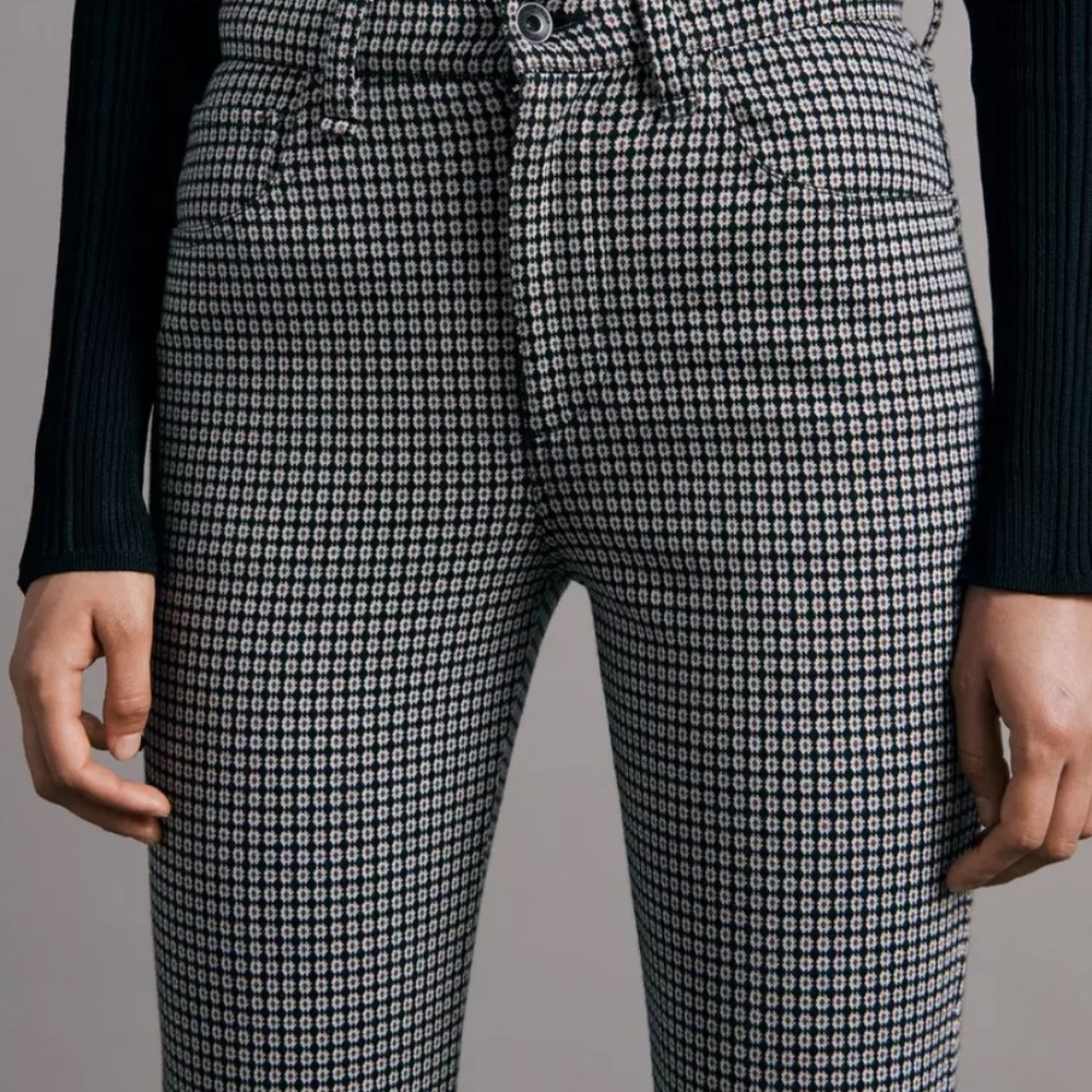 EUC Rag & Bone Casey Knit Jacquard Flare Slim Fit Pant Size 8 - Picture 3 of 10